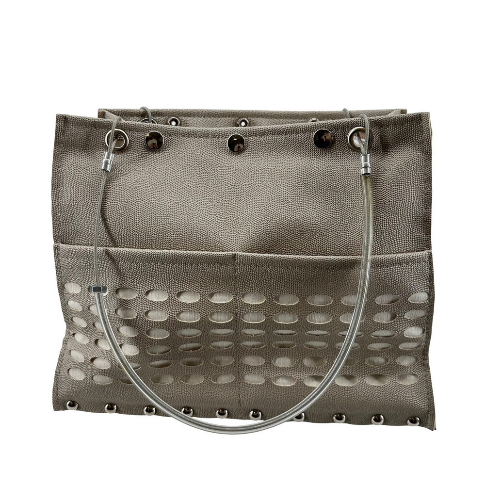 Hardware by Renee Shoulder Bag Women Taupe Avant Garde Industrial Edgy Handbag